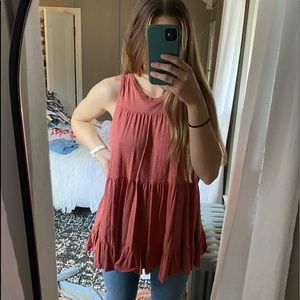 Anthropologie Sleeveless tiered shirt